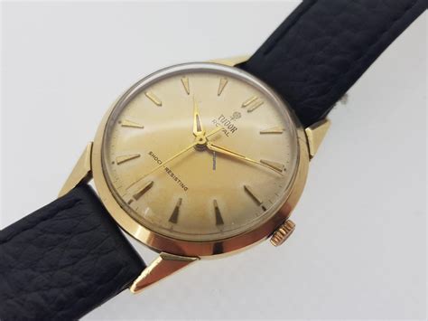 Tudor Royal Shock Resisting Vintage 9ct Gold Wristwatch